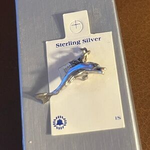 Vintage Sterling Silver Dolphin Charm